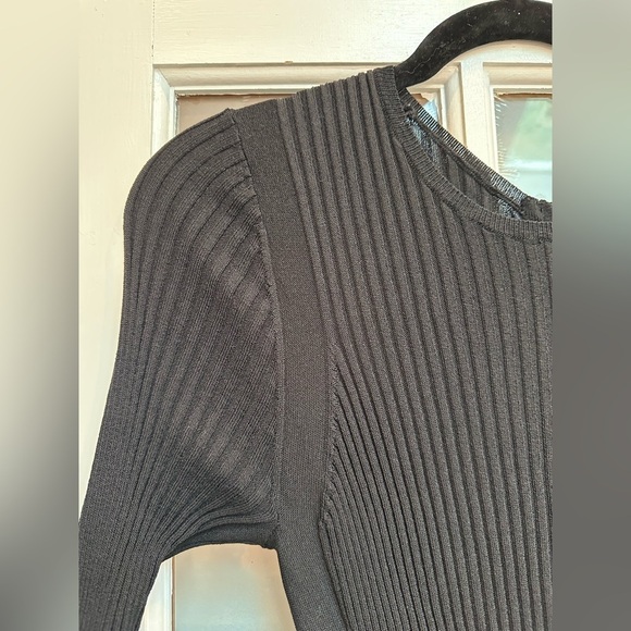 Skull Cashmere Kaydon Ribbed Knit Fitted Full Zipper Goth Punk Midi Dress Size S - Picture 11 of 14